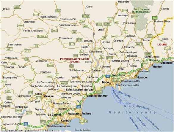 carte alpes maritimes
