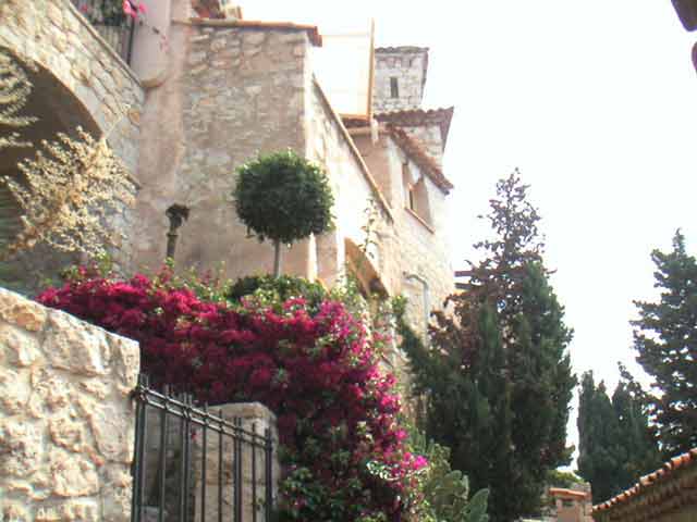 Vieilles pierres et bougainvilliers