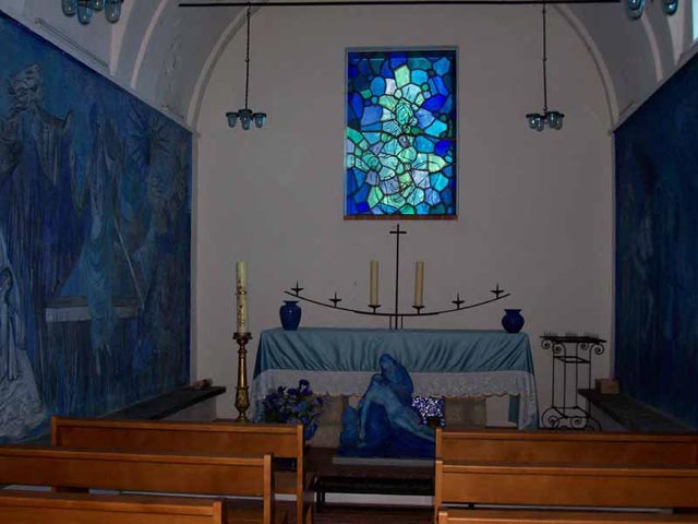Coaraze, chapelle bleu